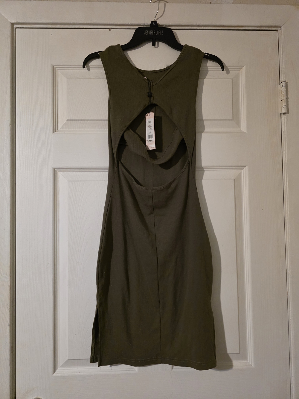 BCBGeneration Olive Backless Bodycon Dress with Cutout
